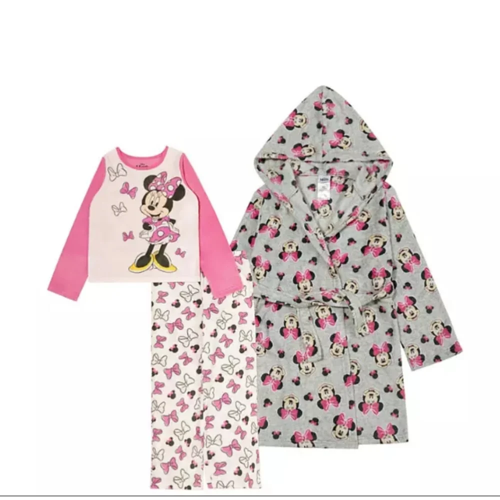 Minnie Mouse Plush Hooded Robe  Set